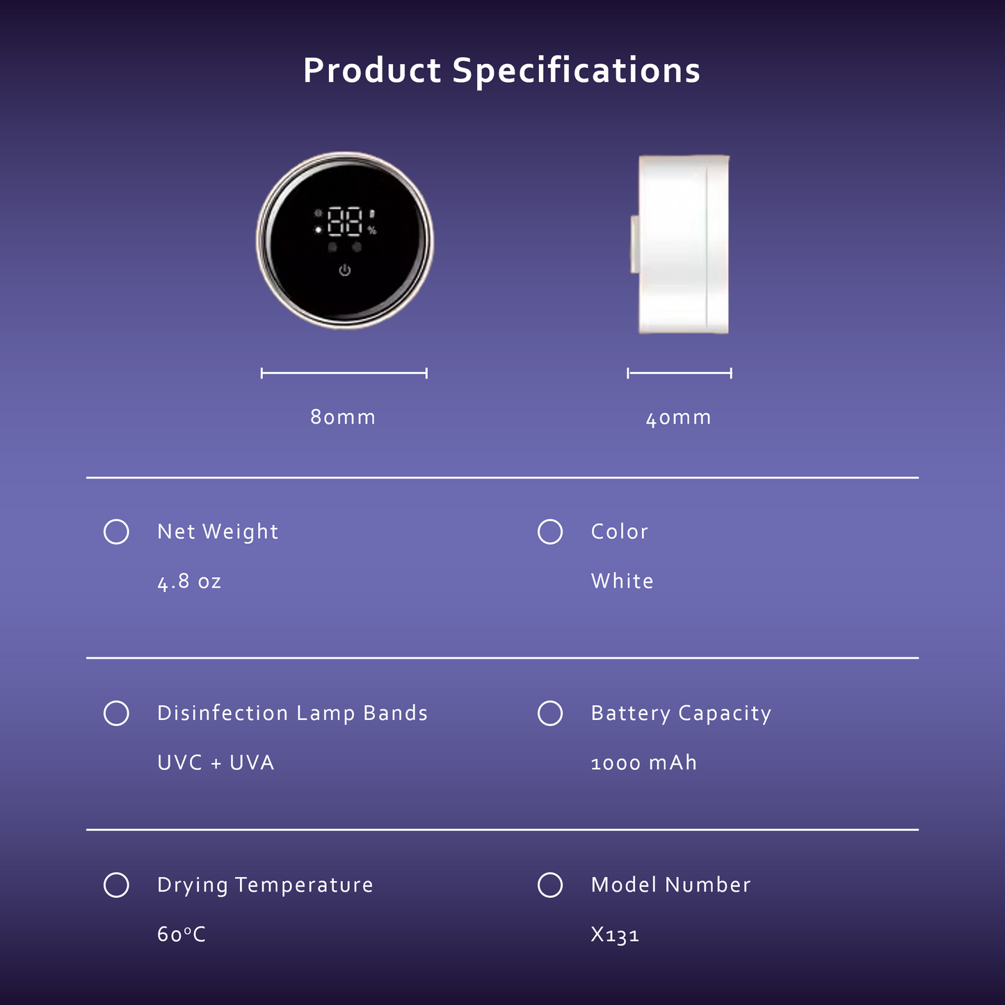 Puvey™ Portable UV Toothbrush Sterilizer