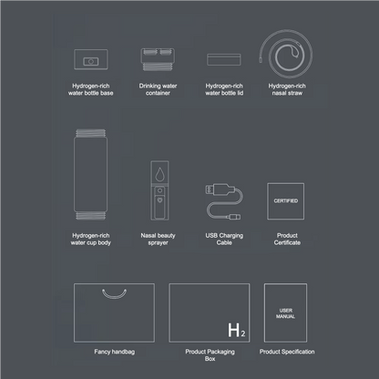 H2Plus Hydrogen Generator Water Bottle