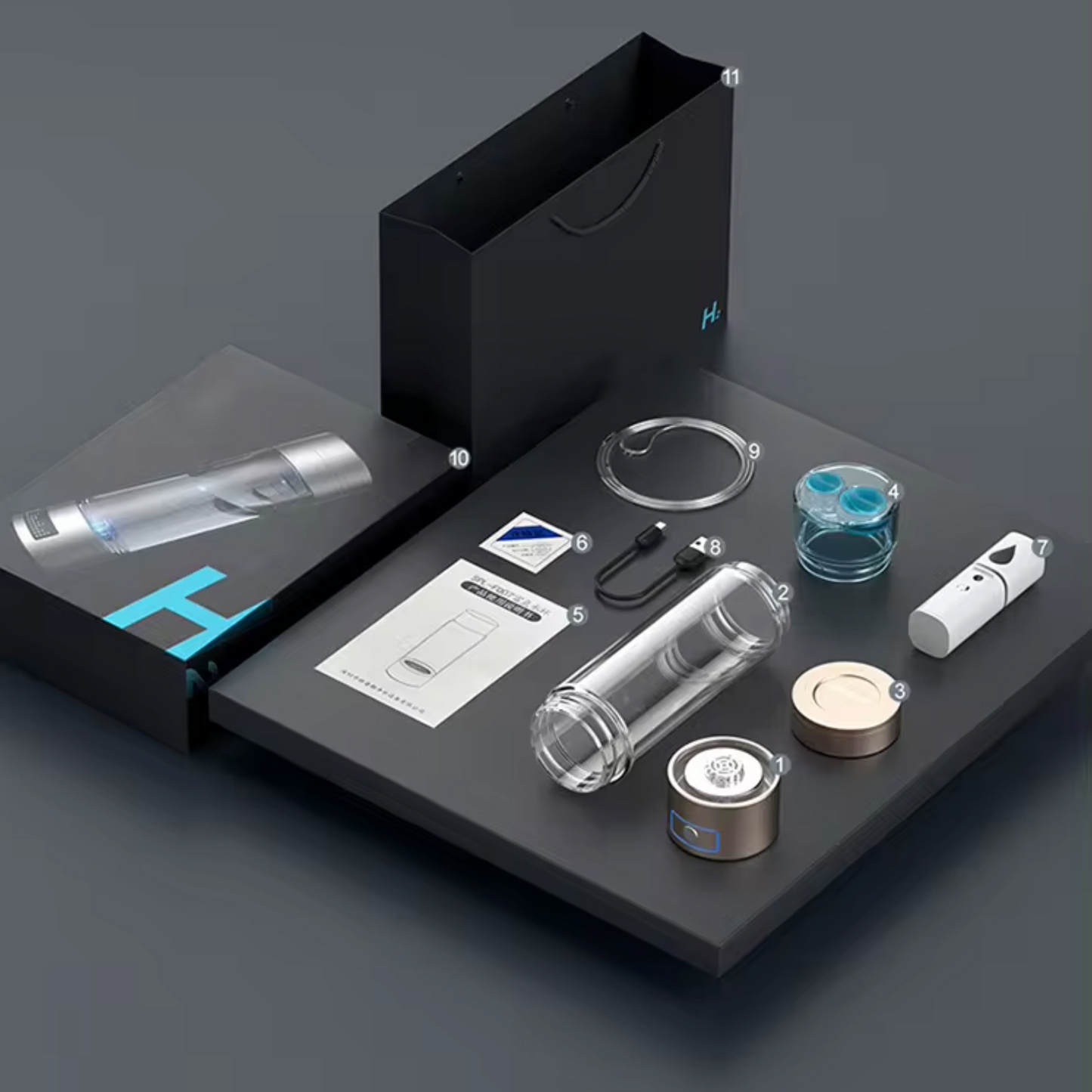 H2Plus Hydrogen Generator Water Bottle