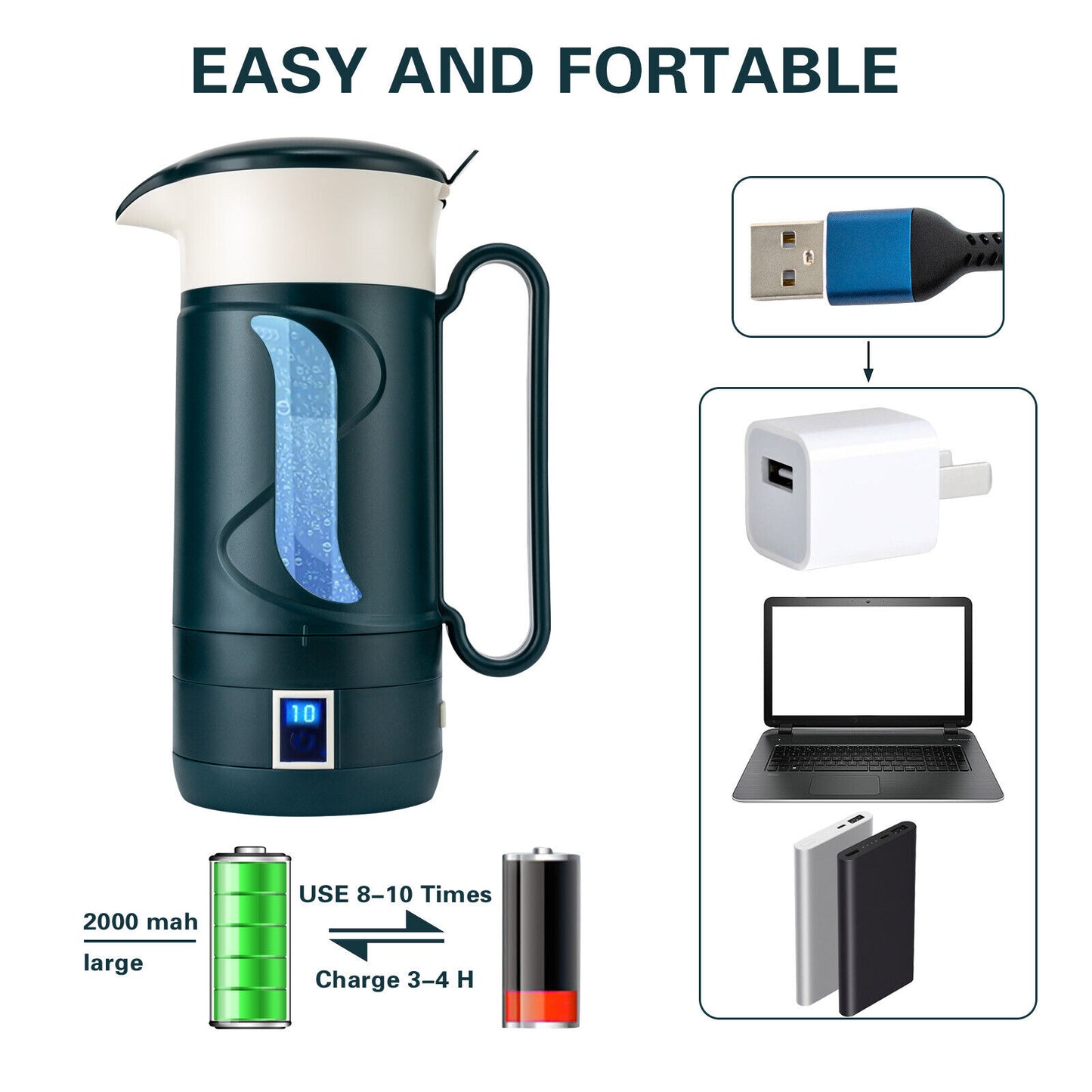 H2 Pitcher - 1.5L Hydrogen Water Generator